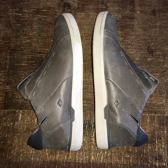 Kizik New York Court Shoe Sneaker Mens 8.5 Wide Slip on Hands Free Grey Leatherd - Picture 7 of 10